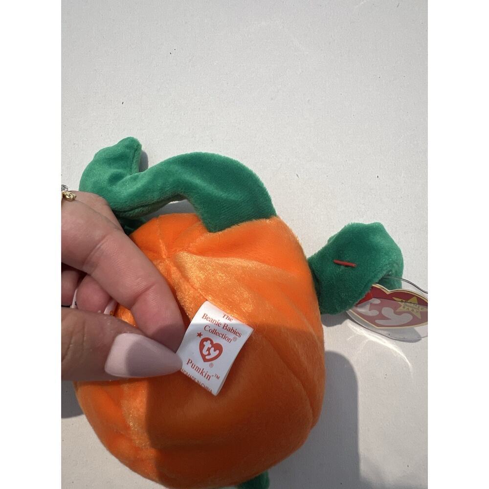 TY Retired Beanie Baby Pumkin Pumpkin Halloween 1998 MINT Error Misprint Version - Picture 4 of 4